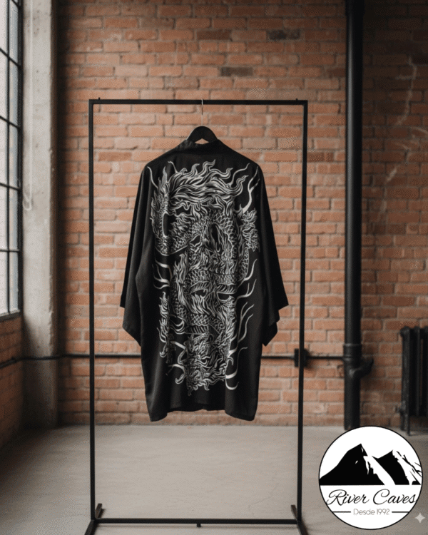 Kimono Black Dragon white - Imagen 4