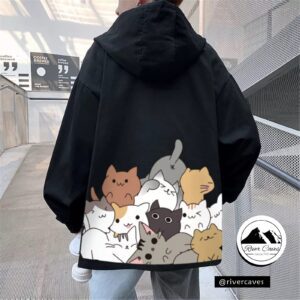Hoodie Cats Oversize - River Caves