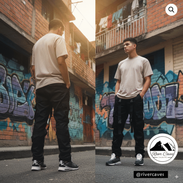 Pantalón Cargo con Riatas Hombre - Imagen 4