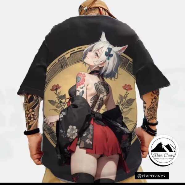 Camiseta Oversize Kitsune Warrior