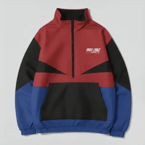 Chaqueta Retro Roja Azul Unisex Oversize - River Caves