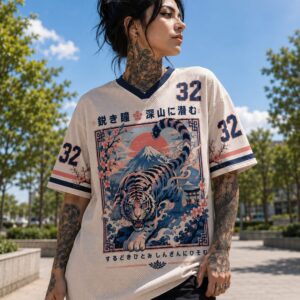 Camiseta Oversize Tigre Japones3